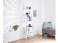 GFW Kempton 5 Tier Ladder Style Wall Rack In White Thumbnail