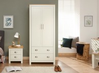 GFW Lancaster 2 Door 2 Drawer Wardrobe In Cream Thumbnail