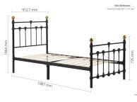 Birlea Atlas 3ft Single Black Metal Bed Frame Thumbnail