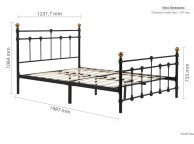 Birlea Atlas 4ft Small Double Black Metal Bed Frame Thumbnail