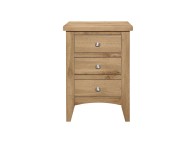 Birlea Hampstead Oak Finish 3 Drawer Bedside Thumbnail