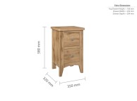 Birlea Hampstead Oak Finish 2 Drawer Bedside Thumbnail