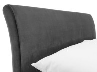 Julian Bowen Capri 5ft Kingsize Dark Grey Velvet Fabric Storage Bed Thumbnail
