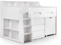 Julian Bowen Jupiter Midsleeper Bed In White Thumbnail