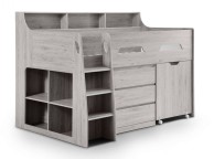 Julian Bowen Jupiter Midsleeper Bed In Grey Oak Thumbnail