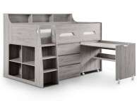 Julian Bowen Jupiter Midsleeper Bed In Grey Oak Thumbnail