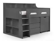 Julian Bowen Jupiter Midsleeper Bed In Anthracite Thumbnail