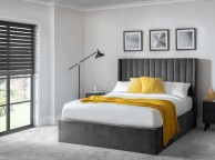Julian Bowen Langham 5ft Kingsize Grey Fabric Ottoman Bed Frame Thumbnail