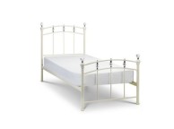 Julian Bowen Sophie 3ft Single Stone White Metal Bed Frame Thumbnail