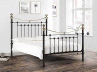 Julian Bowen Victoria 5ft Kingsize Black Metal Bed Frame Thumbnail