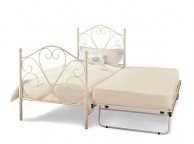 Serene Isabelle 3ft Single White Gloss Metal Guest Bed Frame Thumbnail