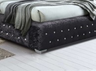 Birlea Grande 6ft Super Kingsize Black Crushed Velvet Fabric Bed Frame Thumbnail