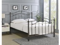Limelight Callisto 5ft Kingsize Black Chrome Metal Bed Frame With Choice Of Finials Thumbnail