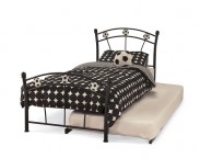 Serene Soccer 3ft Single Black Metal Guest Bed Frame Thumbnail