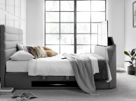 Kaydian Appleton 5ft Kingsize Marbella Grey Fabric Ottoman TV Bed Thumbnail