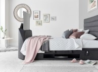 Kaydian Appleton 6ft Super Kingsize Slate Grey Fabric Ottoman TV Bed Thumbnail