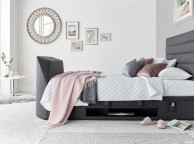 Kaydian Appleton 6ft Super Kingsize Slate Grey Fabric Ottoman TV Bed Thumbnail