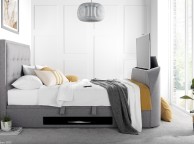 Kaydian Falmer 4ft6 Double Marbella Grey Fabric Ottoman TV Bed Thumbnail