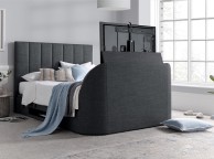 Kaydian Medway 6ft Super Kingsize Slate Grey Fabric Ottoman TV Bed Thumbnail