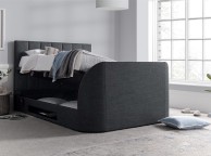 Kaydian Medway 6ft Super Kingsize Slate Grey Fabric Ottoman TV Bed Thumbnail