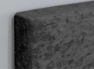 Birlea Berlin 3ft Single Black Crushed Velvet Fabric Bed Frame Thumbnail