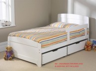 Friendship Mill Rainbow White 3ft by 5ft9 SHORT Single Wooden Bed Frame Thumbnail