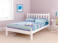 Friendship Mill Shaker Low Foot End 5ft Kingsize Pine Wooden Bed Frame In White Thumbnail