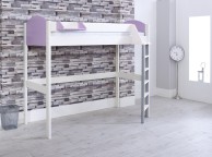 Kids Avenue Noah A High Sleeper Bed In White And Lilac Thumbnail