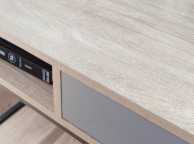 GFW Telford Computer Desk In Light Oak And Grey Thumbnail