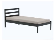 Birlea Luka 3ft Single Black Pine Wooden Bed Frame Thumbnail