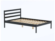 Birlea Luka 4ft6 Double Black Pine Wooden Bed Frame Thumbnail