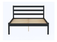 Birlea Luka 4ft6 Double Black Pine Wooden Bed Frame Thumbnail