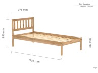 Birlea Lisbon 3ft Single Pine Wooden Bed Frame Thumbnail