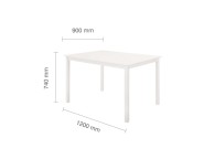 Birlea Cottesmore Rectangular Dining Set With 4 Upton Chairs In White Thumbnail