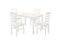 Birlea Cottesmore Rectangular Dining Set With 4 Upton Chairs In White Thumbnail