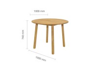 Birlea Pickworth Round Dining Set With 2 Upton Chairs In Oak Thumbnail