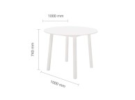 Birlea Pickworth Round Dining Set With 4 Upton Chairs In White Thumbnail