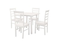 Birlea Stonesby Square Dining Set With 4 Upton Chairs In White Thumbnail