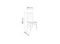 Birlea Stonesby Square Dining Set With 4 Upton Chairs In White Thumbnail