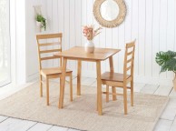 Birlea Stonesby Square Dining Set With 2 Upton Chairs In Oak Thumbnail