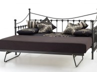 Serene Marseilles 3ft Single Black Metal Day Bed Frame with Under Bed Thumbnail