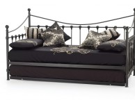 Serene Marseilles 3ft Single Black Metal Day Bed Frame with Under Bed Thumbnail