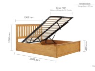 Birlea Phoenix 4ft6 Double Ottoman Lift Wooden Bed Frame In Oak Thumbnail