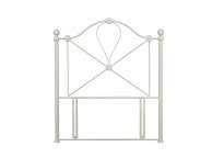 Serene Lyon 3ft Single Ivory Gloss Metal Headboard Thumbnail