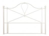 Serene Lyon 5ft Kingsize Ivory Gloss Metal Headboard Thumbnail