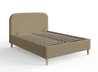 GFW Florence 5ft Kingsize Natural Mushroom Fabric Ottoman Bed Frame Thumbnail