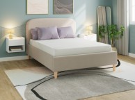 GFW Florence 4ft6 Double Natural Stone Fabric Ottoman Bed Frame Thumbnail