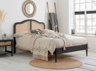 Birlea Leonie Black And Rattan 4ft6 Double Bed Frame Thumbnail