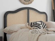 Birlea Leonie Black And Rattan 4ft6 Double Bed Frame Thumbnail