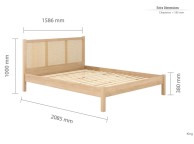 Birlea Croxley Rattan And Oak Finish 5ft Kingsize Bed Frame Thumbnail